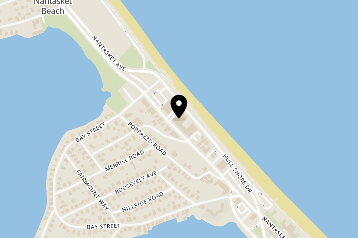 Map showing the location of Boathouse Bistro Beachfront on 45 Hull Shore Dr in Hull